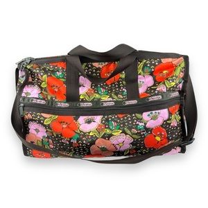 LeSportsac Floral Duffle Bag 13.75H x 19.75W x 9.5D in